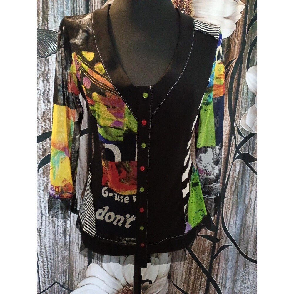 Bali brand cardigan Top Y2K Grunge Multi-color